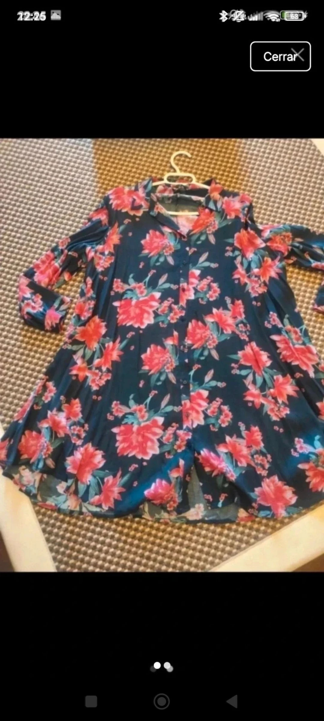vestido camisero zara t.s.. estampado